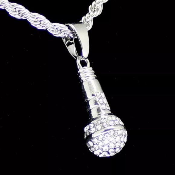 Other - Microphone Necklace Hip Hop Iced Out Music